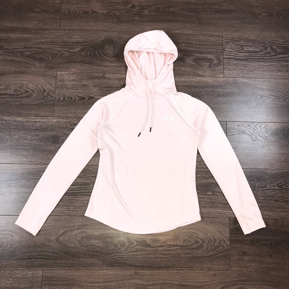 Under Armour Women's Loose Pink Long Sleeve Hooded Velocity Sweatshirt Size XS